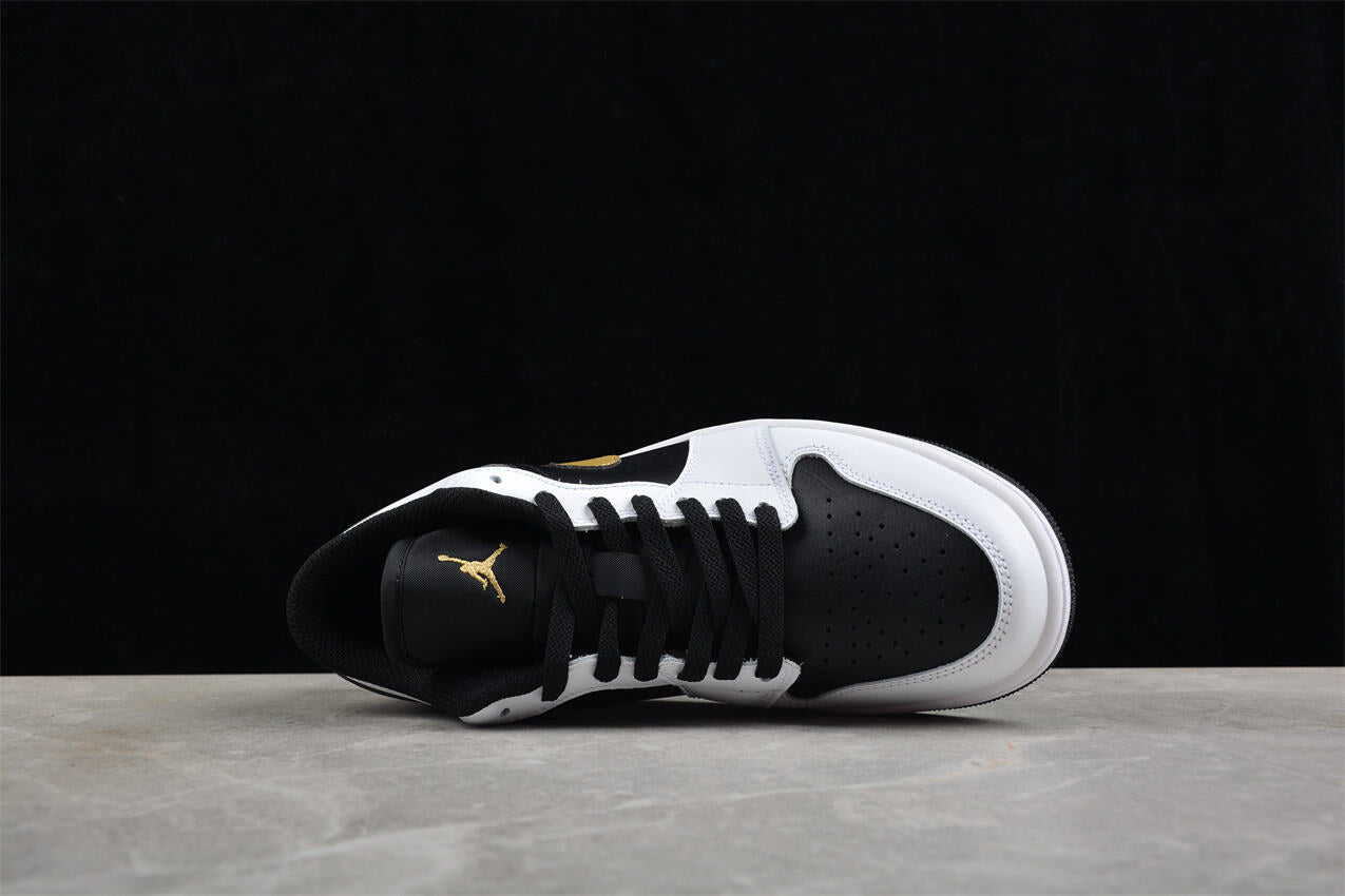 Air Jordan 1 Low noir/blanc/or.