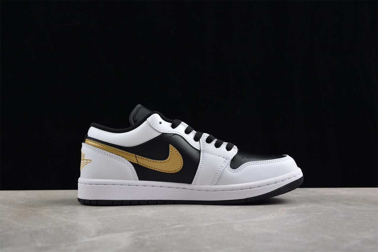 Air Jordan 1 Low noir/blanc/or.